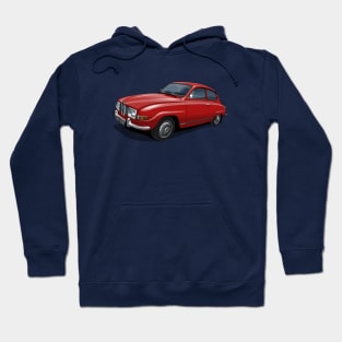 1971 Saab 96 saloon in solar red Hoodie